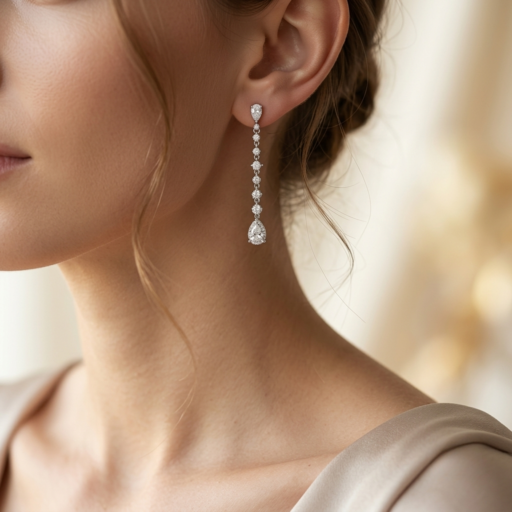 diamond drop earrings