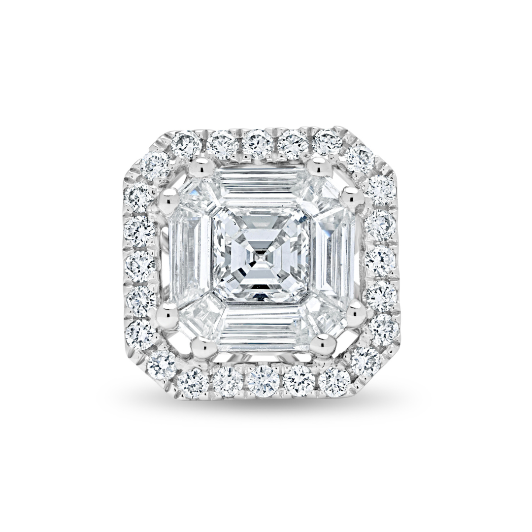 Diamond Cluster Halo Earrings