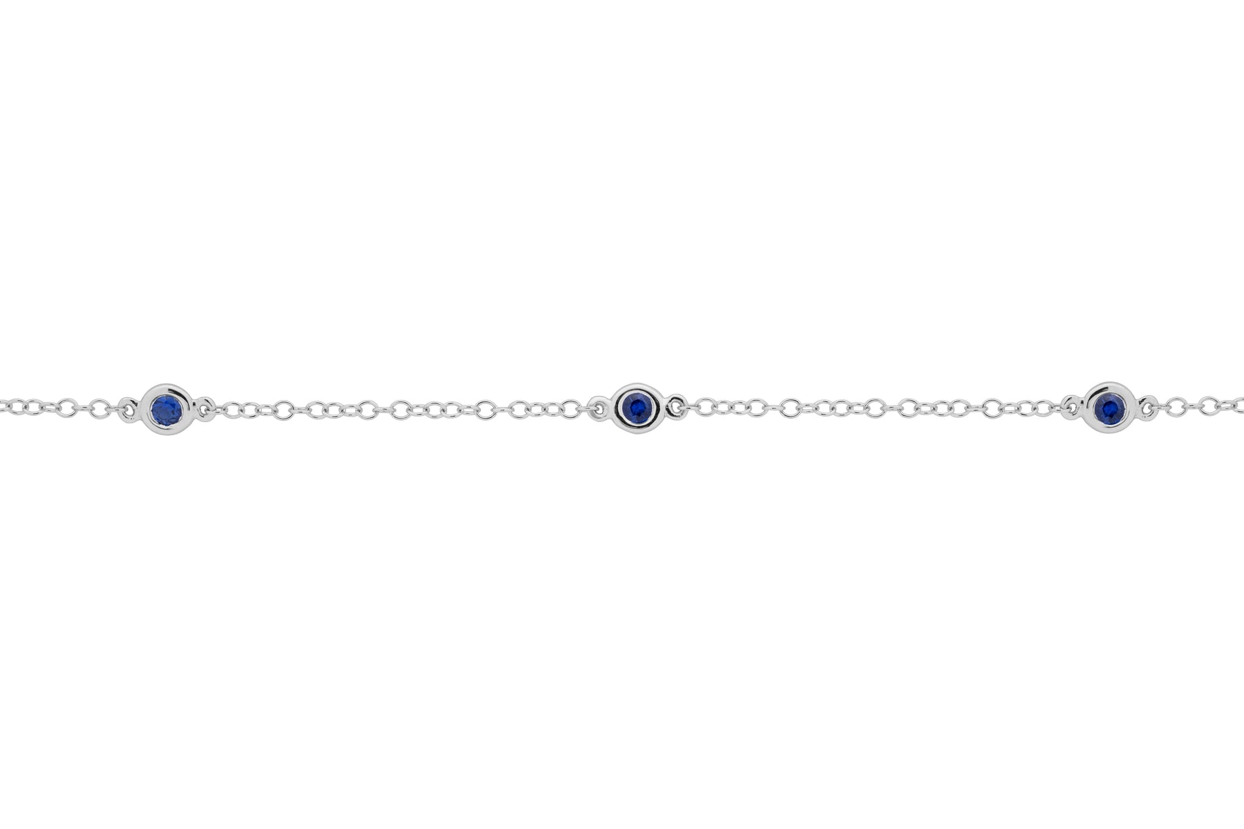 Floating Sapphire Bezel Set Bracelet