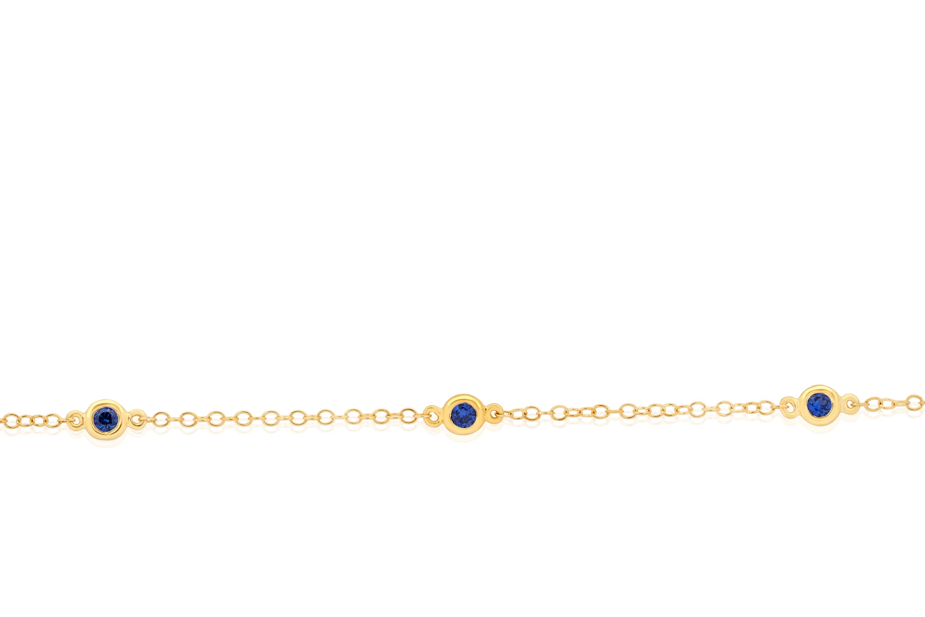 Floating Sapphire Bezel Set Bracelet