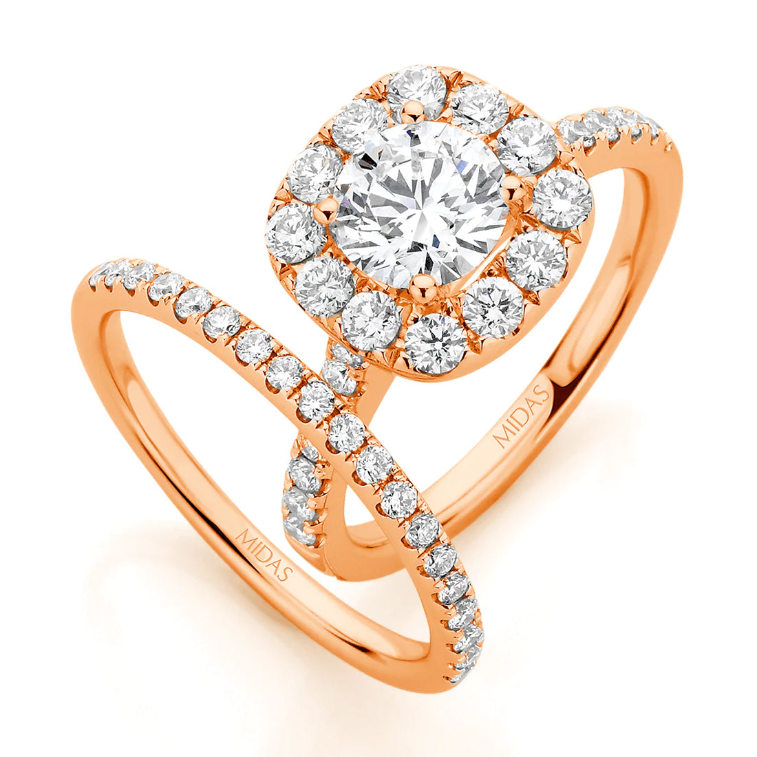 LG Brilliant Cut Engagement & Wedding Band Set