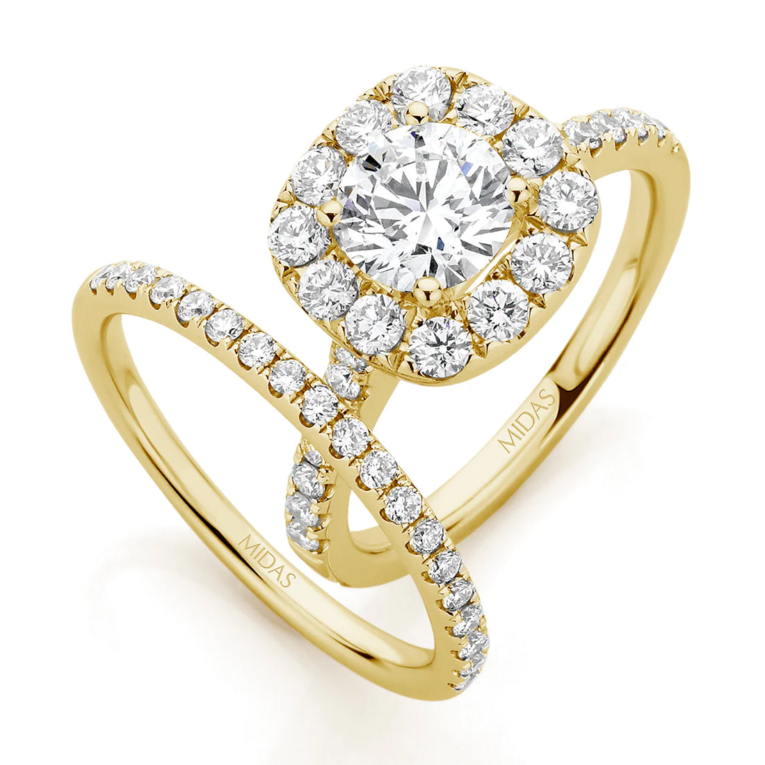 LG Brilliant Cut Engagement & Wedding Band Set