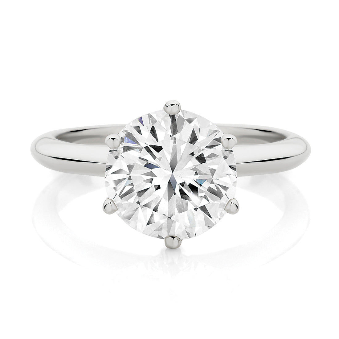 LG Round Brilliant Cut Solitaire Engagement Ring