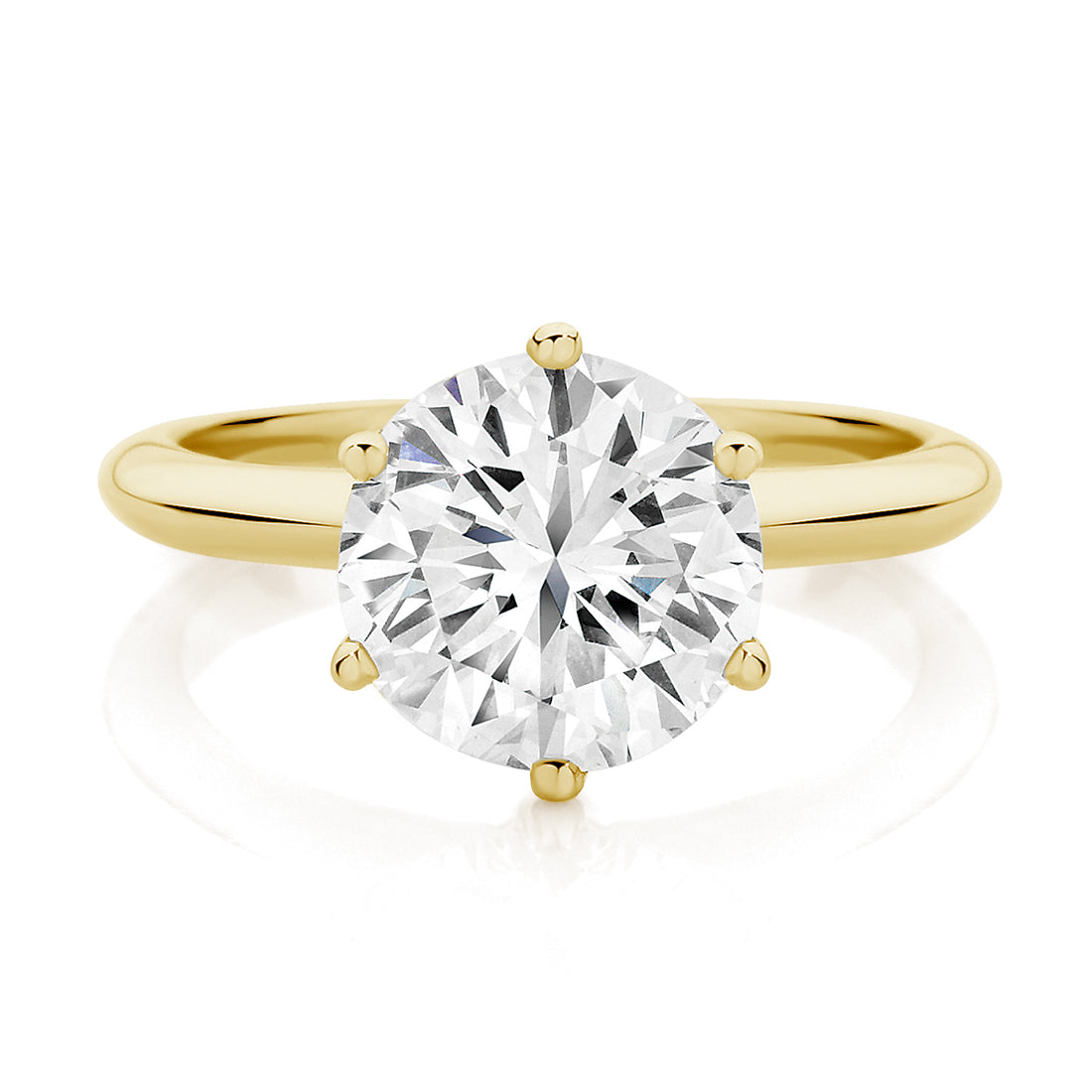 LG Round Brilliant Cut Solitaire Engagement Ring