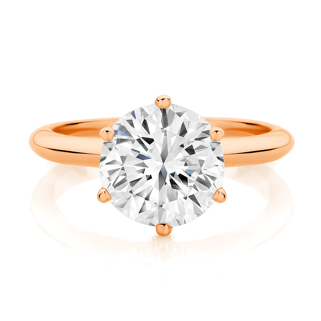 LG Round Brilliant Cut Solitaire Engagement Ring