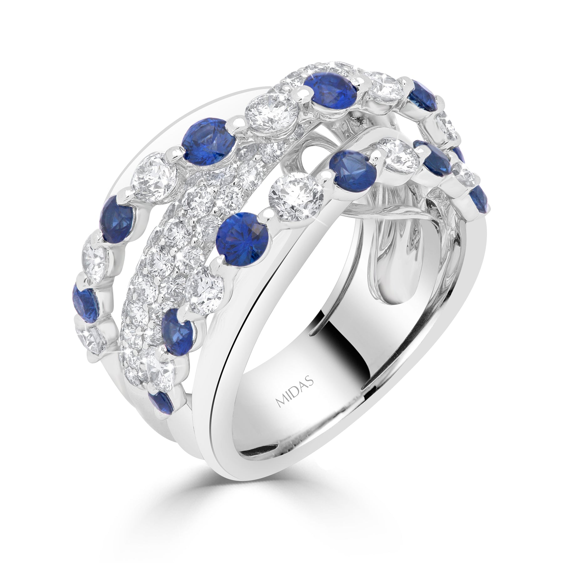 Sapphire and White Diamond Dress Ring