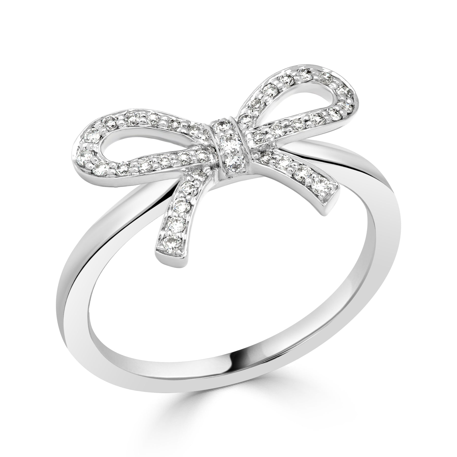 Bow Shaped Diamond Ring