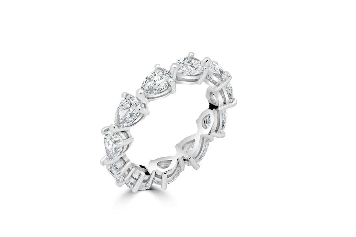 Pear Cut Diamond Wedding Band