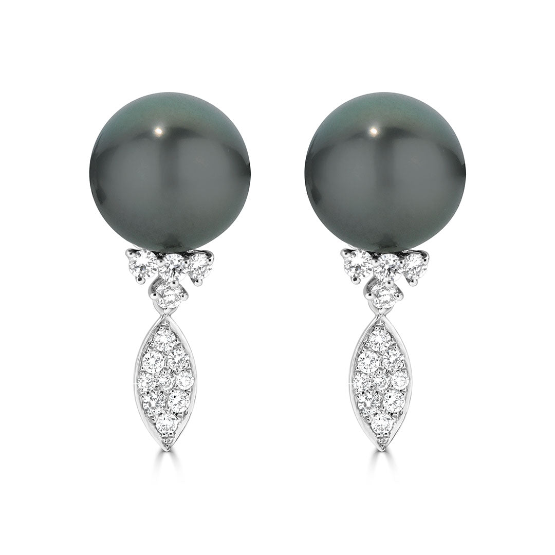 Black Tahitian Pearl Elegance Earrings