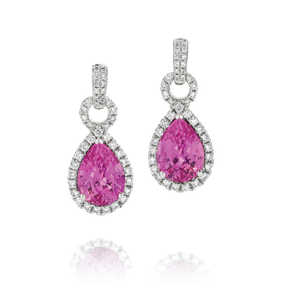 Pink Sapphire Drop Earrings