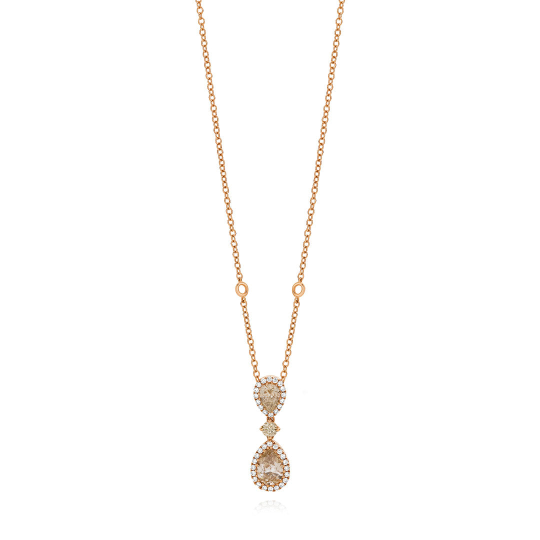 Champagne Tear Drop Necklace