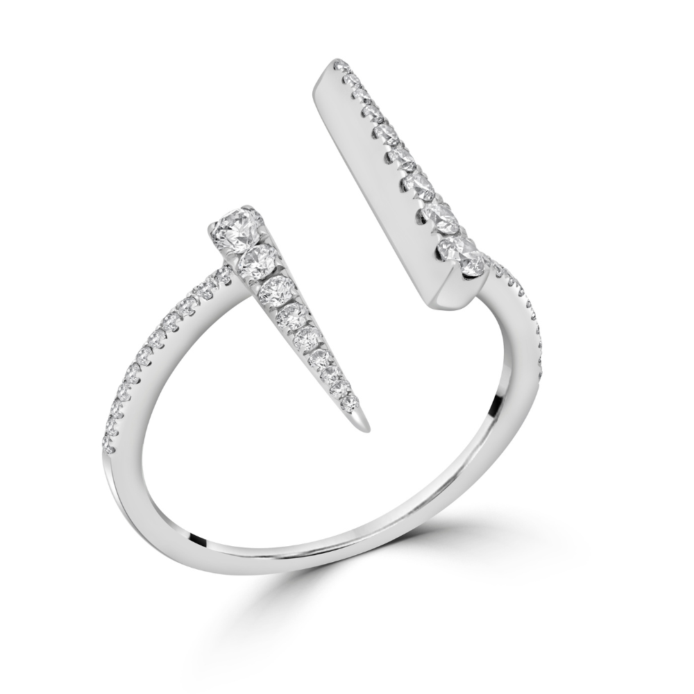 Round Brilliant Diamond Claw Set Open Dress Ring
