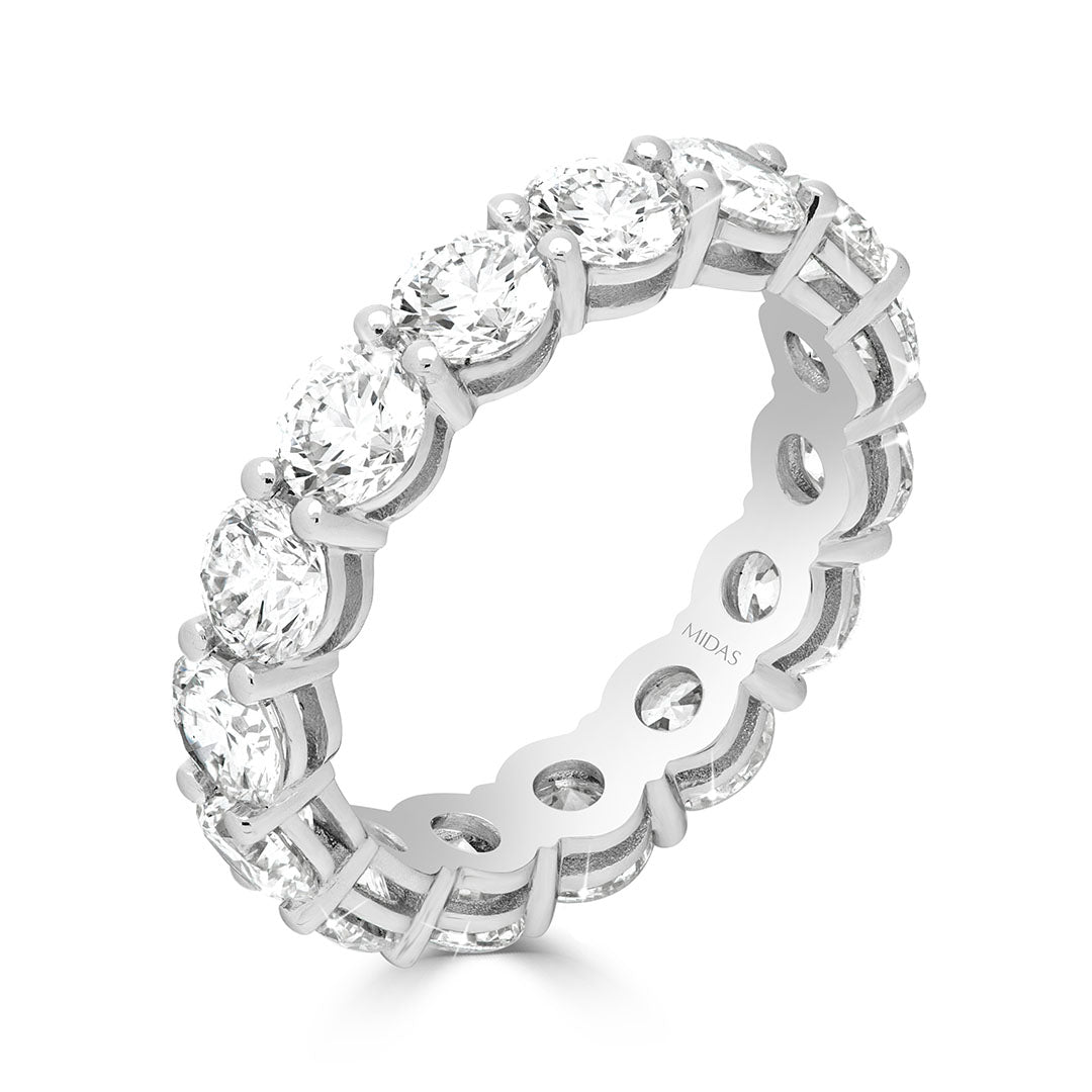 Round Brilliant Cut Platinum Diamond Eternity Dress Ring