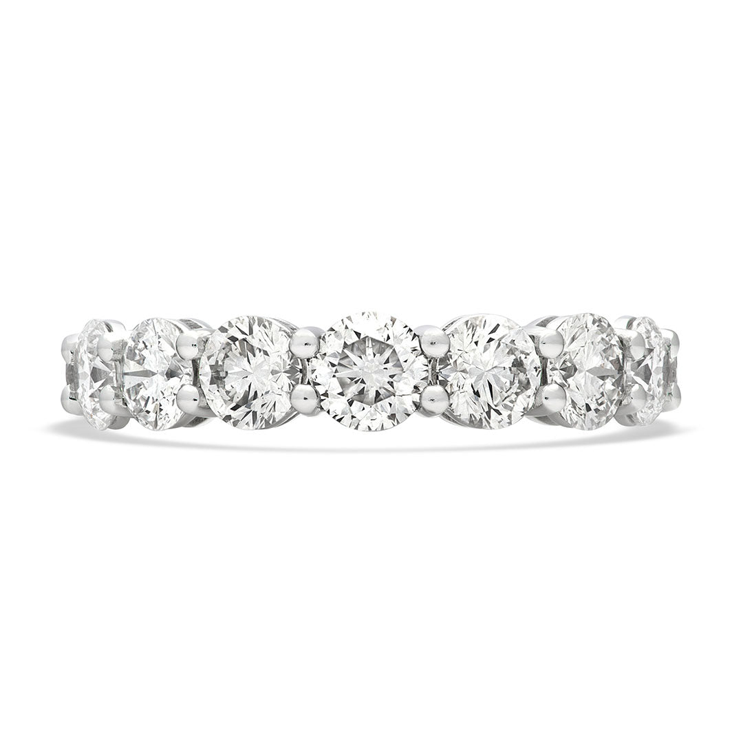 Round Brilliant Cut Platinum Diamond Eternity Dress Ring