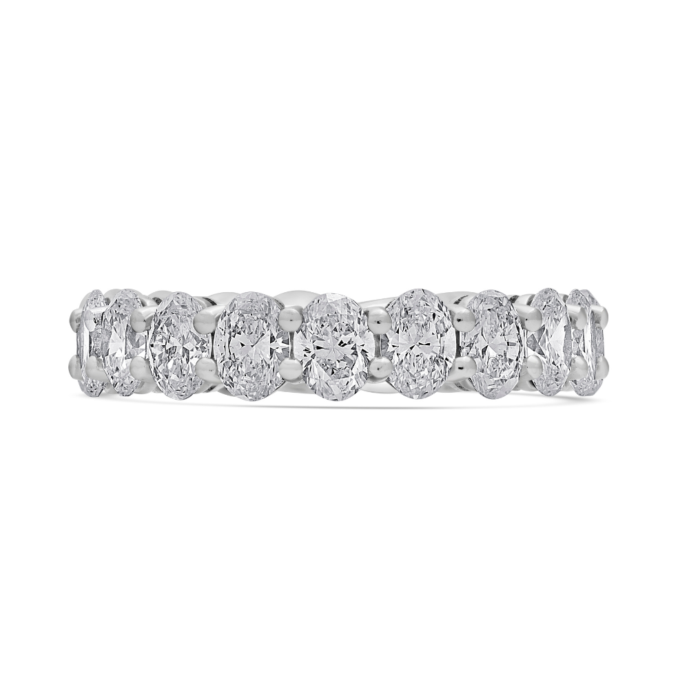 Platinum Oval Cut Diamond Eternity Dress Ring