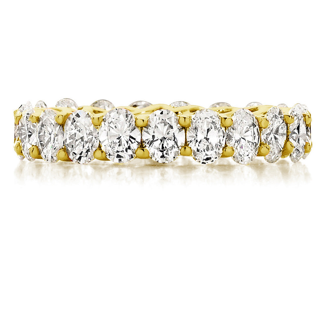 Oval Cut Diamond Eternity Wedding Band