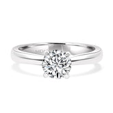 Round Solitaire Natural Diamond Engagement Ring