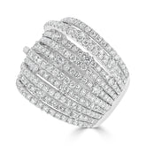 Round Cut Split Claw Set Diamond Ring