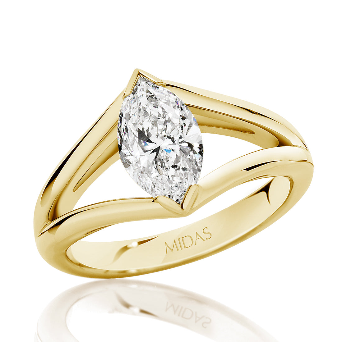 Marquise Cut Solitaire Diamond Engagement Ring