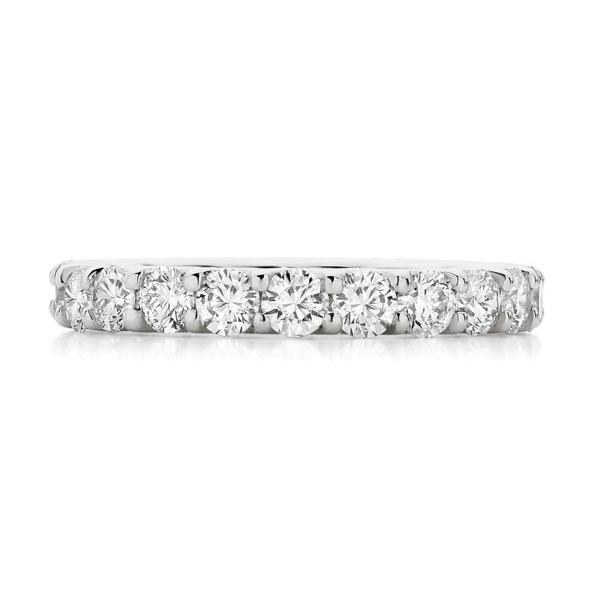 Round Cut Classic Microclaw Diamond Wedding Band
