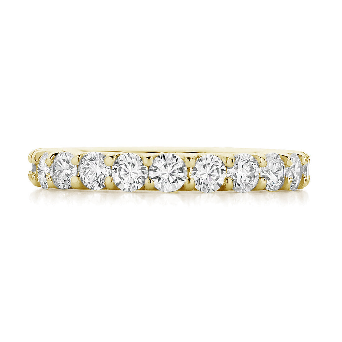 Round Cut Classic Microclaw Diamond Wedding Band