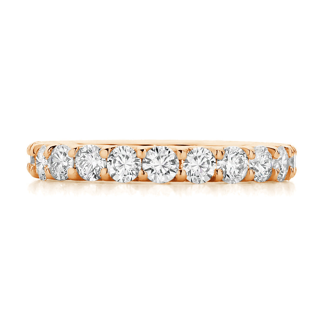 Round Cut Classic Microclaw Diamond Wedding Band