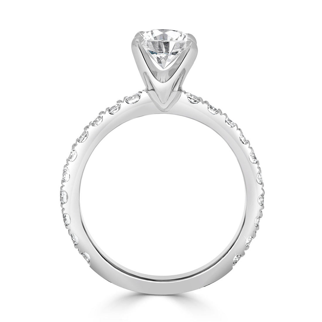 Oval Cut with Four Claw Set Diamond Engagement Ring
