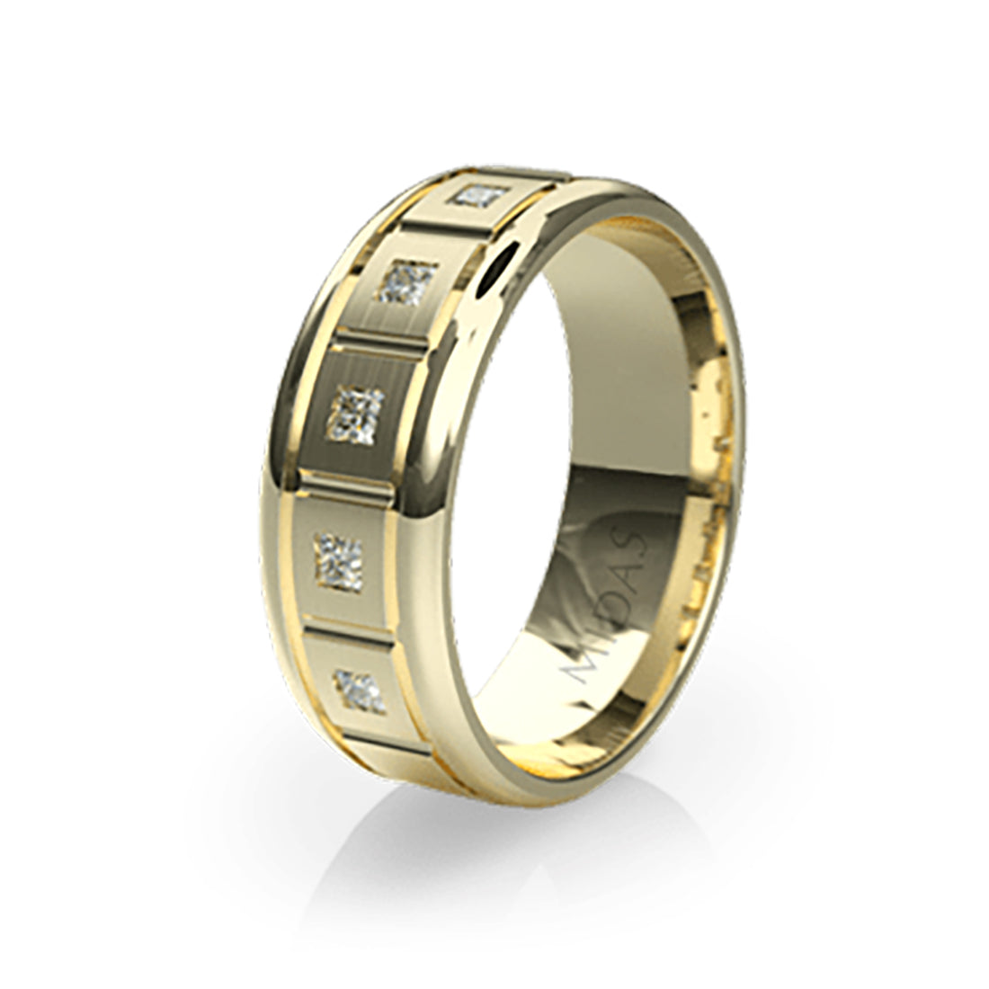 Princess Cut Channel Set Diamond Wedding Band