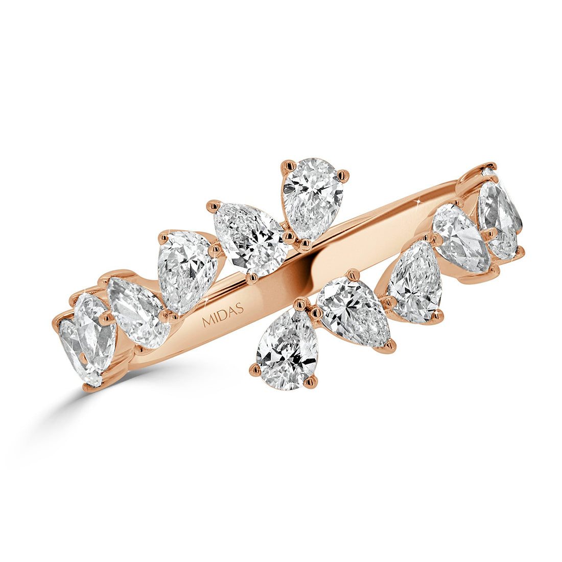 Pear Cut Diamond Open Style Ring