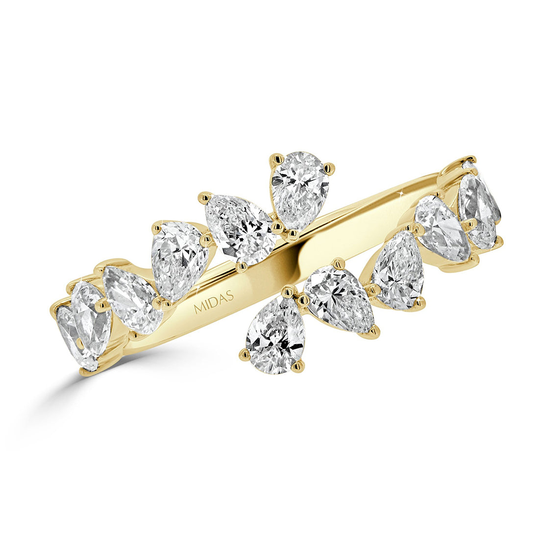 Pear Cut Diamond Open Style Ring