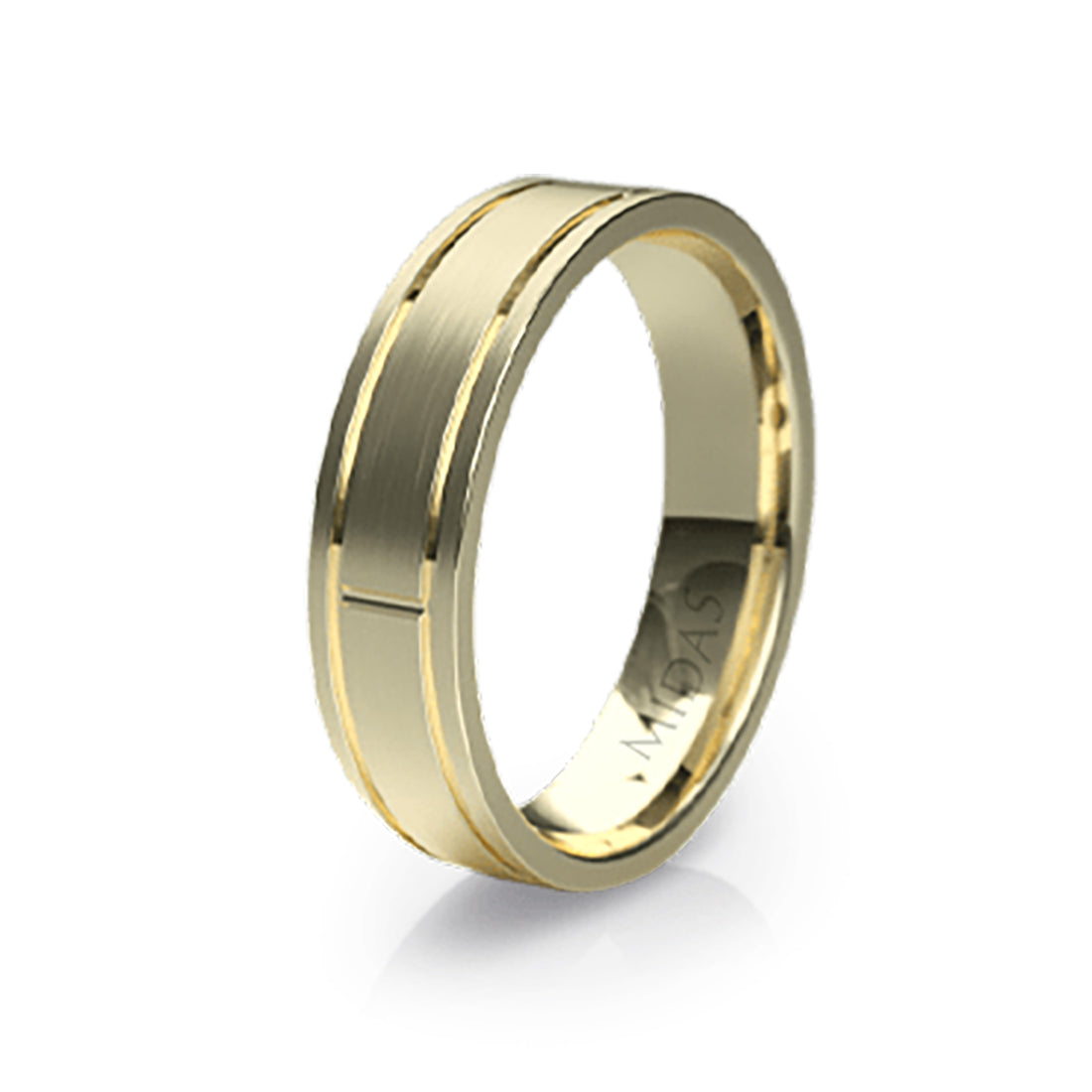 Traditional Band with Side and Middle Detailing Wedding Band
