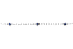 Floating Sapphire Bezel Set Bracelet