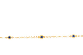 Floating Sapphire Bezel Set Bracelet