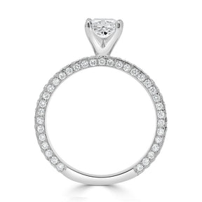 LG Classic Cushion Cut 3 Side Diamond Engagement Ring