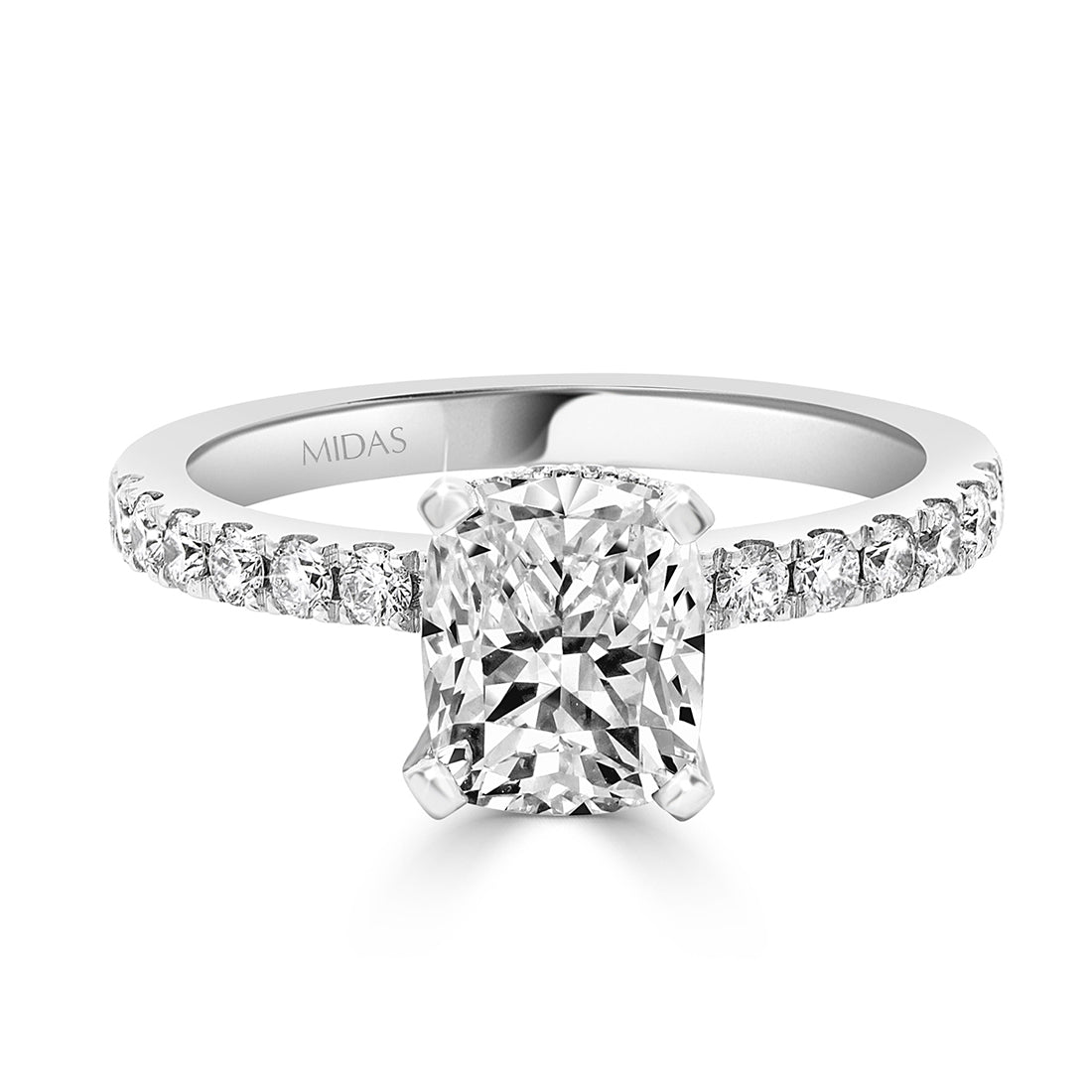 LG Classic Cushion Cut Solitaire Engagement Ring