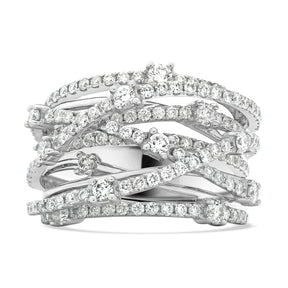 Love Wave Diamond Dress Ring