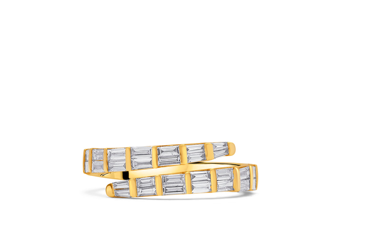 Baguette Single Wrap Design Ring