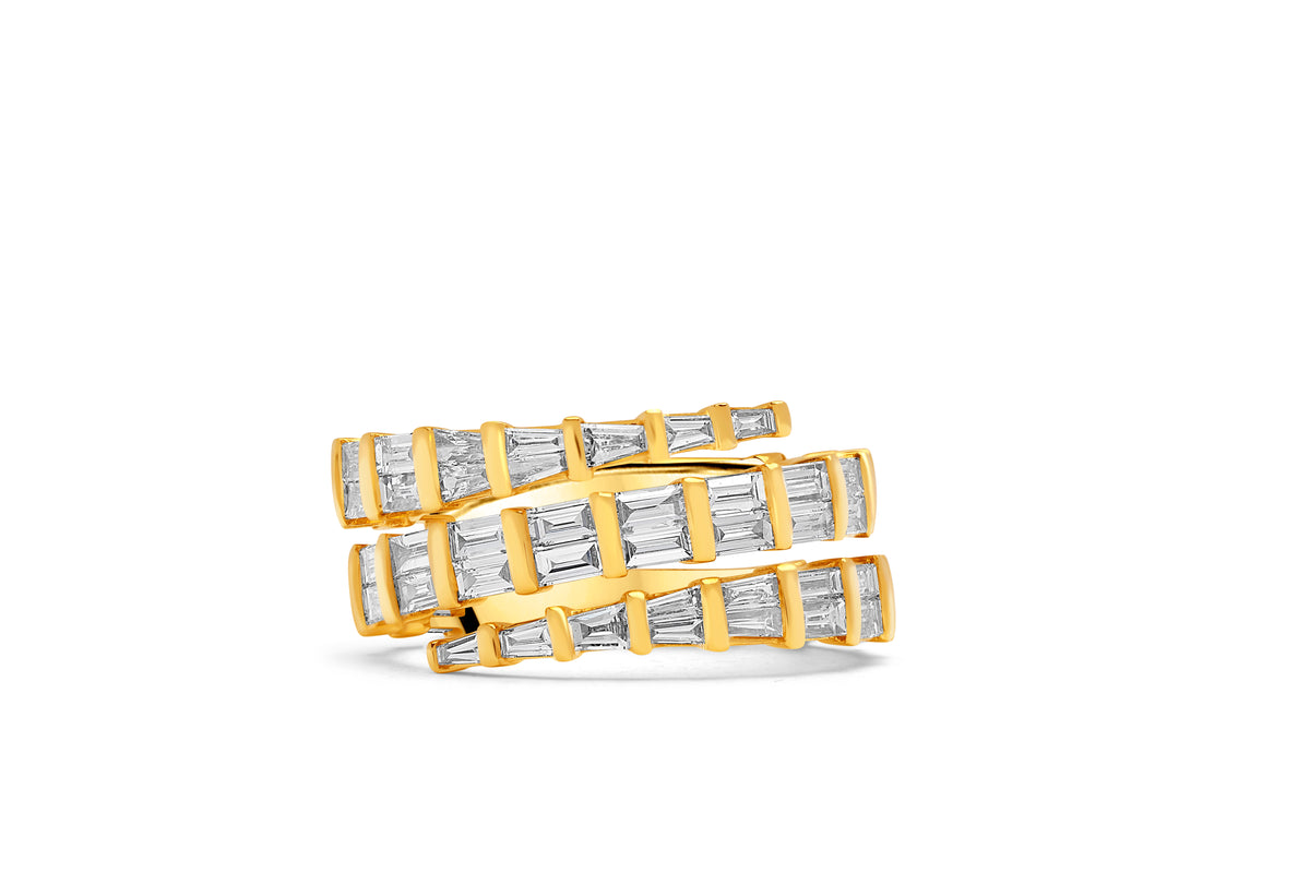 Baguette Wrap Design Ring