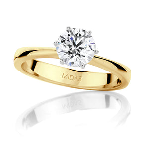 LG Dazzling Round Brilliant Cut Solitaire Engagement Ring