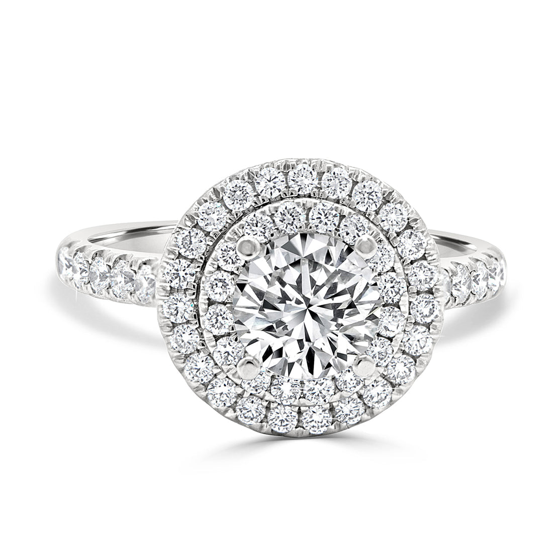 Double Halo Brilliant Engagement Ring