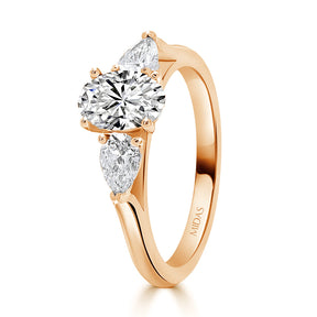 LG Elegant Oval and Pear Trilogy Engagement Ring