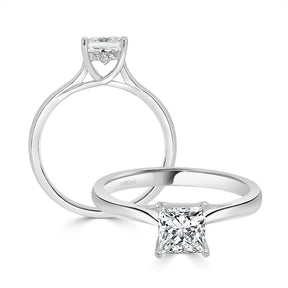 LG Elegant Princess Cut Solitaire Engagement Ring