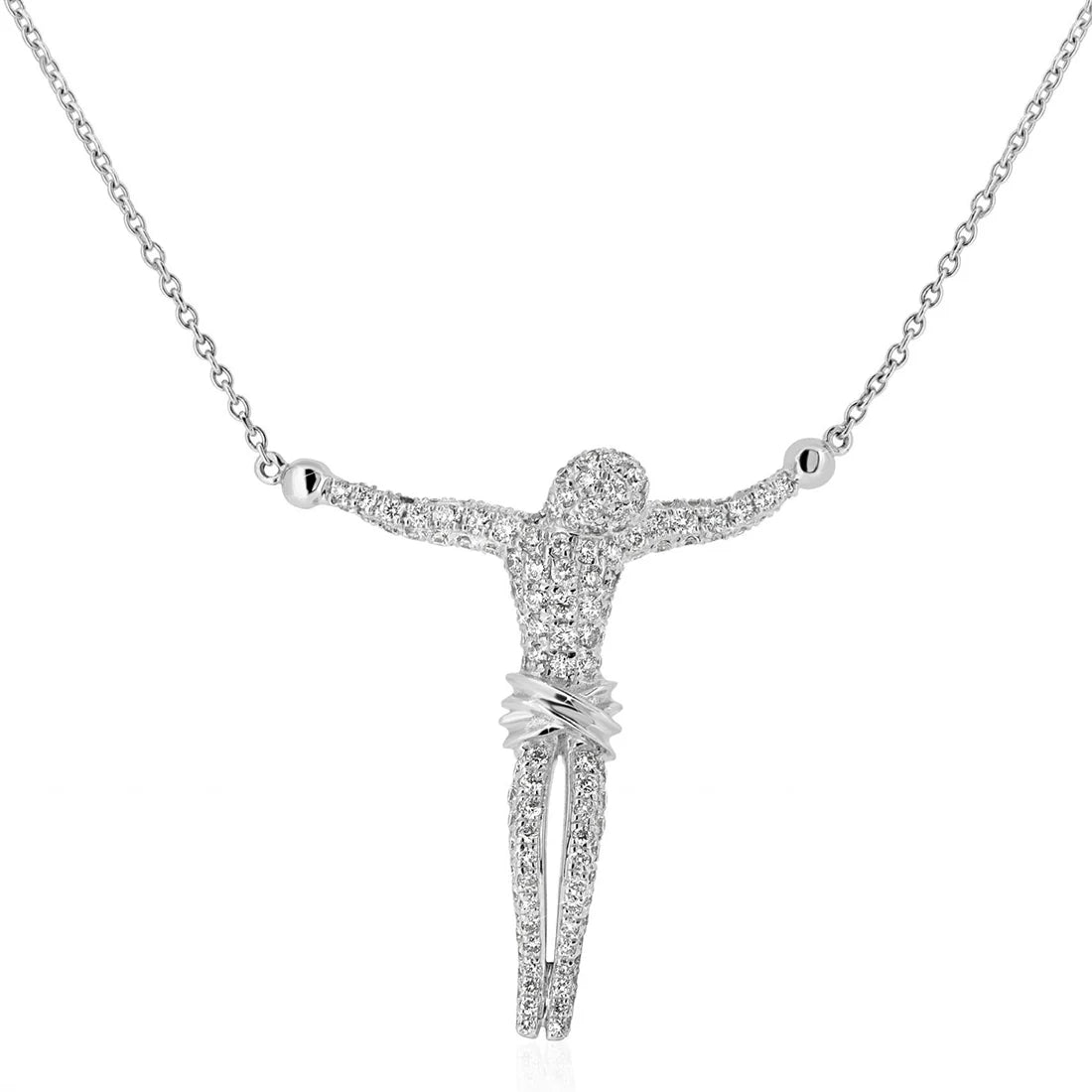 Round Brilliant Diamond Christ Pendant