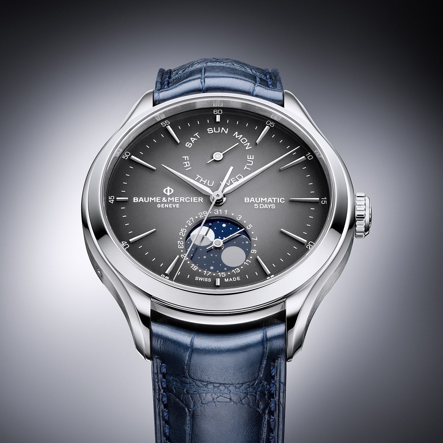 Clifton Automatic Day, Date, Moon Phase Men's Watch 42mm