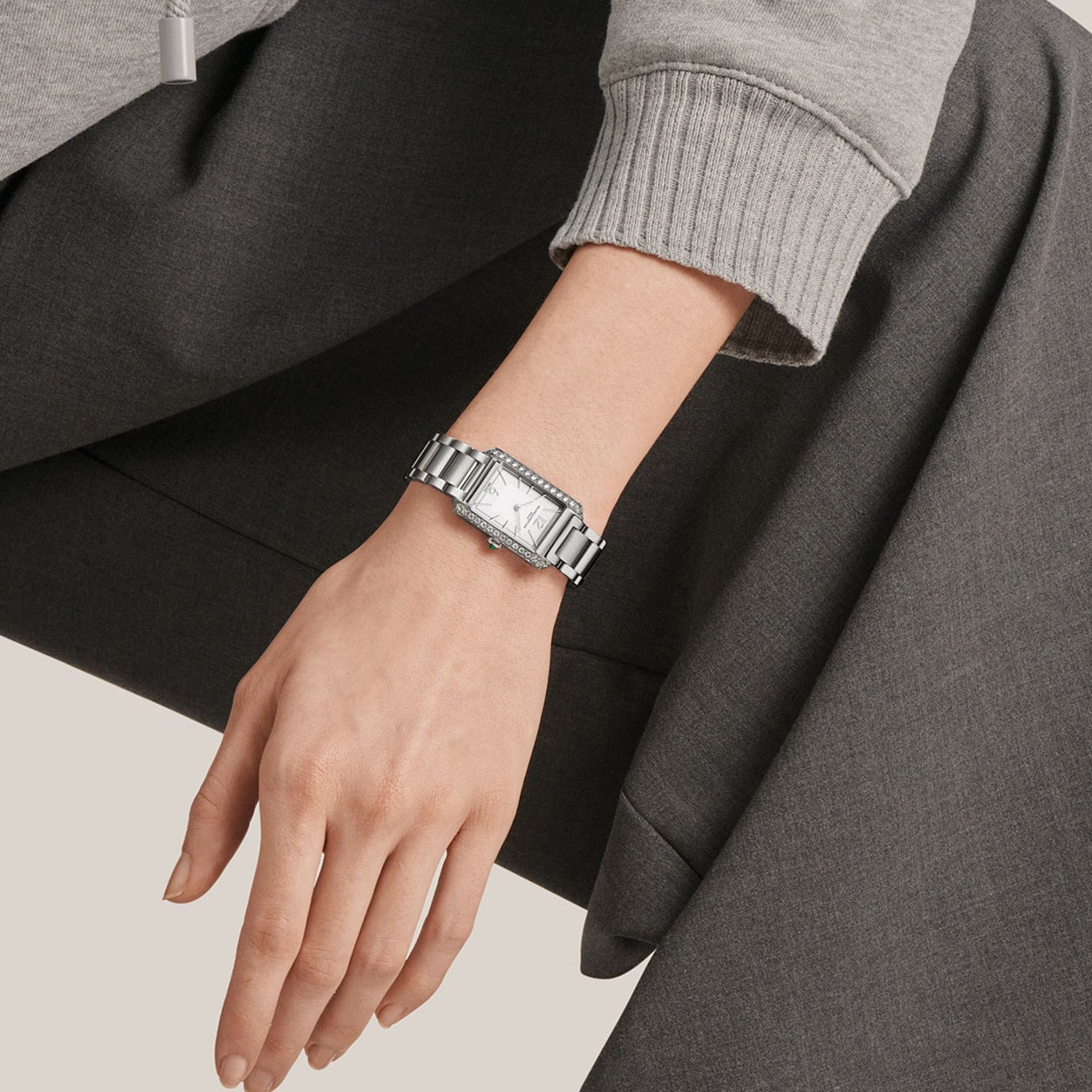 Hampton Quartz, Diamond Set Women's Watch 35 x 22mm