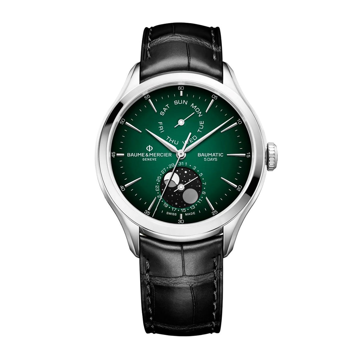 Baume & Mercier Clifton Automatic Watch Moon Phase, Date Display - 42mm