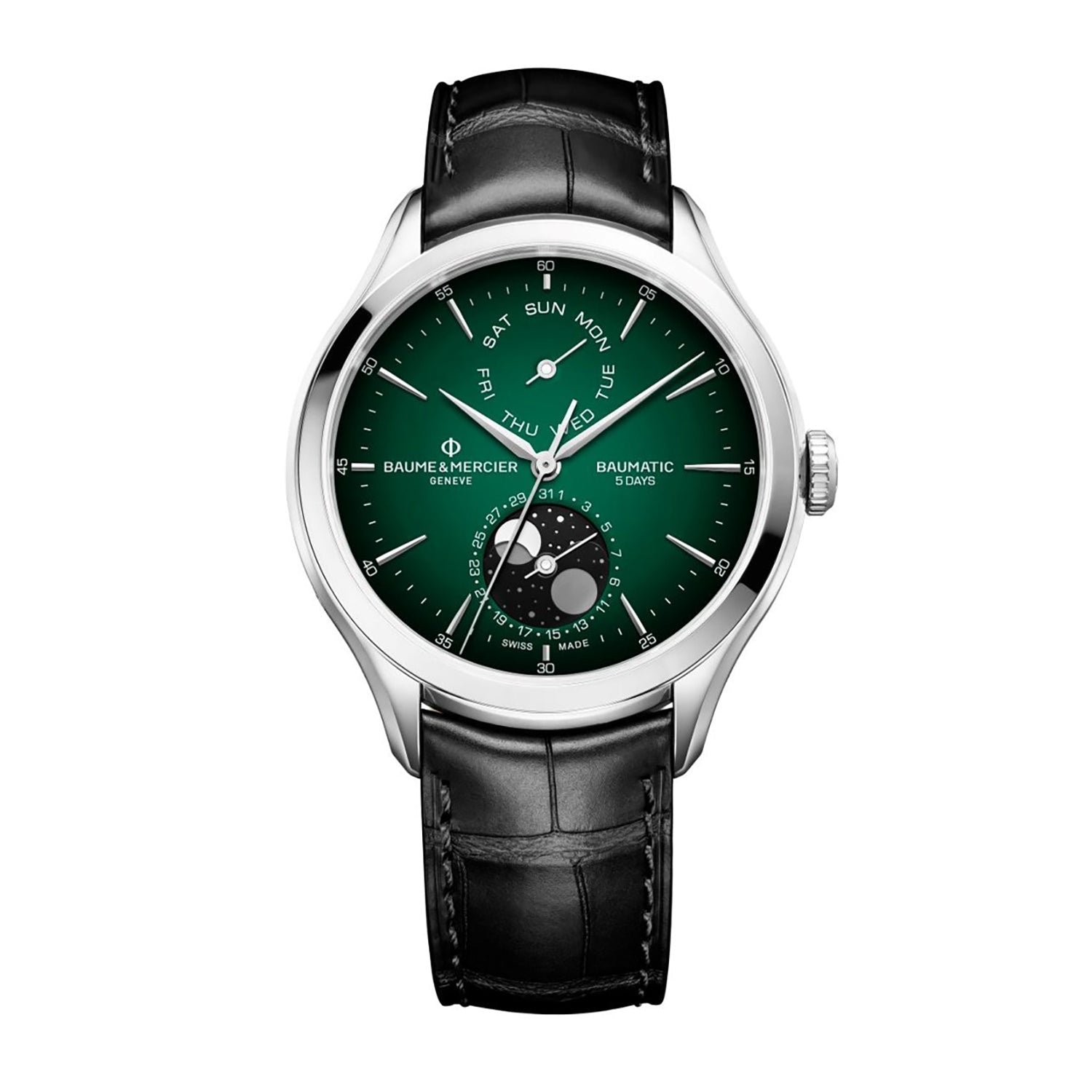 Baume & Mercier Clifton Automatic Watch Moon Phase, Date Display - 42mm