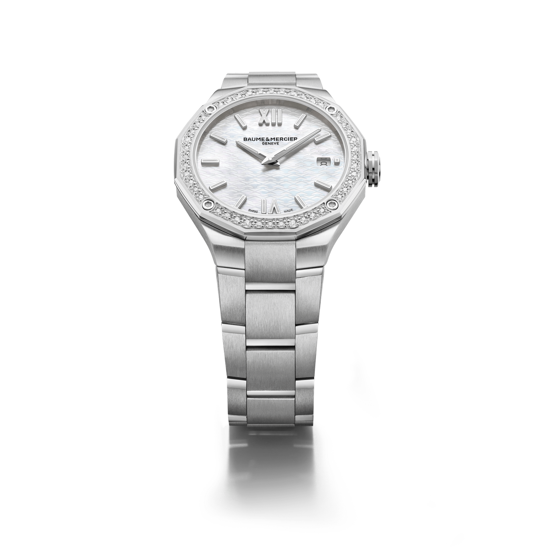 Riviera Quartz Watch, Date Display, Diamond-Set - 36mm