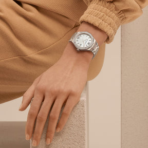 Riviera Quartz Watch, Date Display, Diamond-Set - 36mm