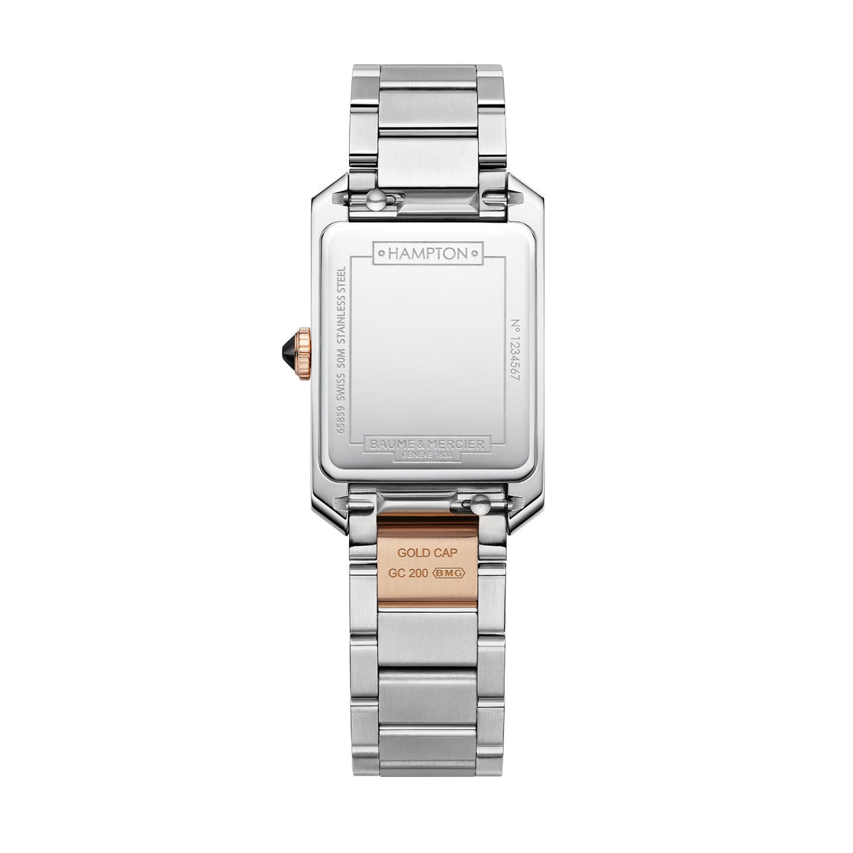 Hampton 10751 Quartz, Steel & Steel Pink Gold Capped Women's Watch 35 x 22mm